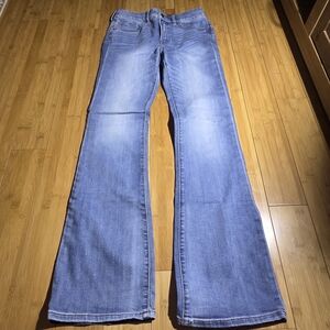 Express Women’s Mid Rise Bootcut Jeans Size 2R Blue Medium Wash Denim 2 Regular